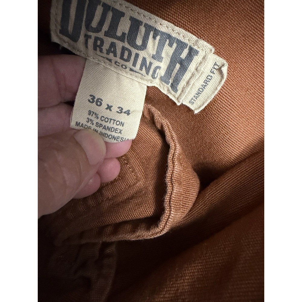 Duluth Trading Flex Fire Hose Pants Mens 36x34 Brown Foreman Stretch Workwear - Picture 4 of 5